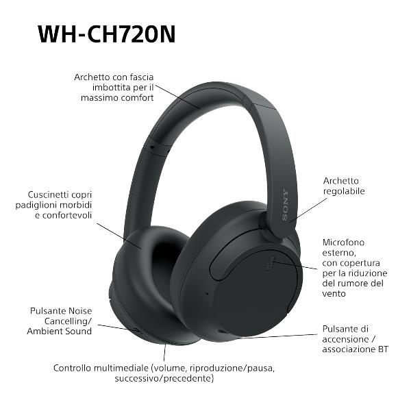 Wh-Ch720 Cuffie Wireless Nc - immagine 7