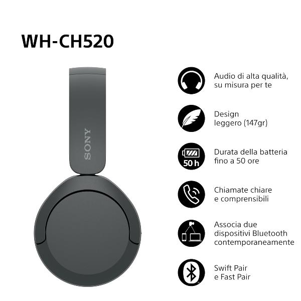Wh-Ch520 Cuffie Onear Truewireless - immagine 4