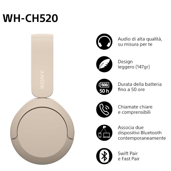 Wh-Ch520 Cuffie Onear Truewireless - immagine 3