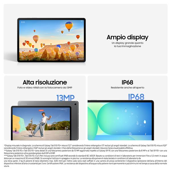 Galaxy Tab S10 Fe 8+128Gb Grigio - immagine 2