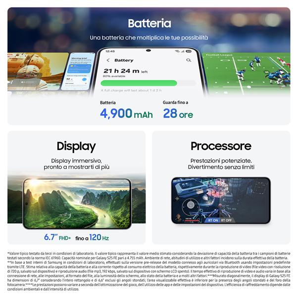 Galaxy S25 Fe 8+256Gb Jetblack - immagine 5