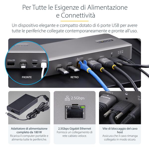Usb4 Docking Station, Dual 4K - immagine 5