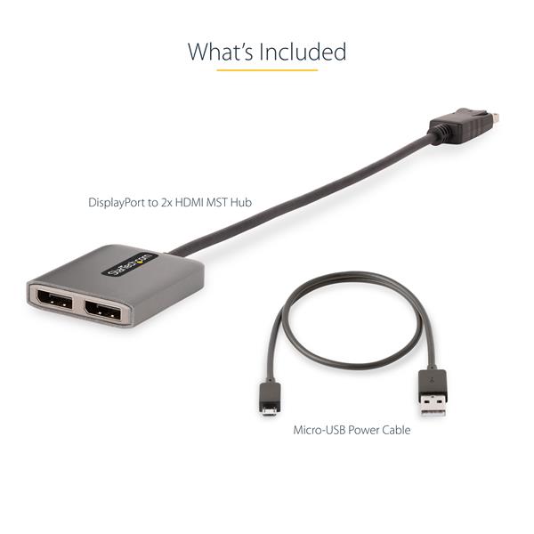 Adattatore DP A 2 HDMI Mst Hub - immagine 3