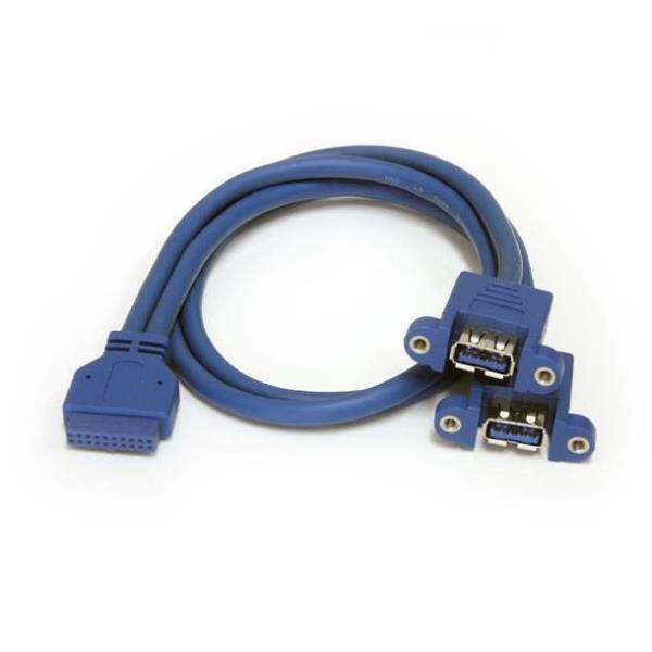 Cavo Pannello USB 3.0 A 2 Porte F/F - immagine 4