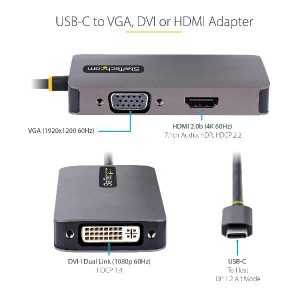 Adattatore USB C: HDMI DVI VGA