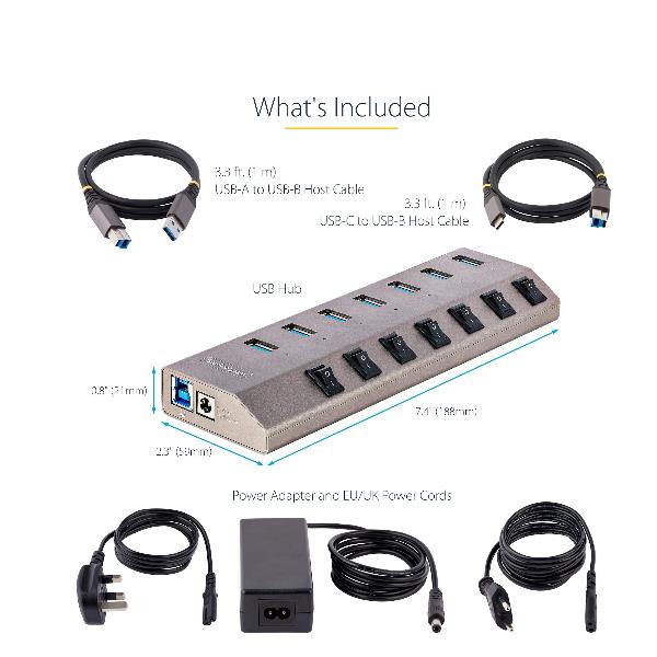 Hub USB 7 Pt Con Interruttori - immagine 5