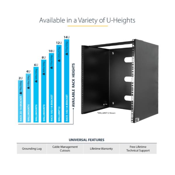 Staffa Rack 19" 10U A Parete - immagine 3