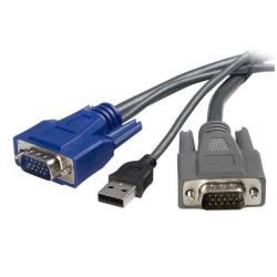 Cavo Sottile Kvm VGA USB 2 In 1