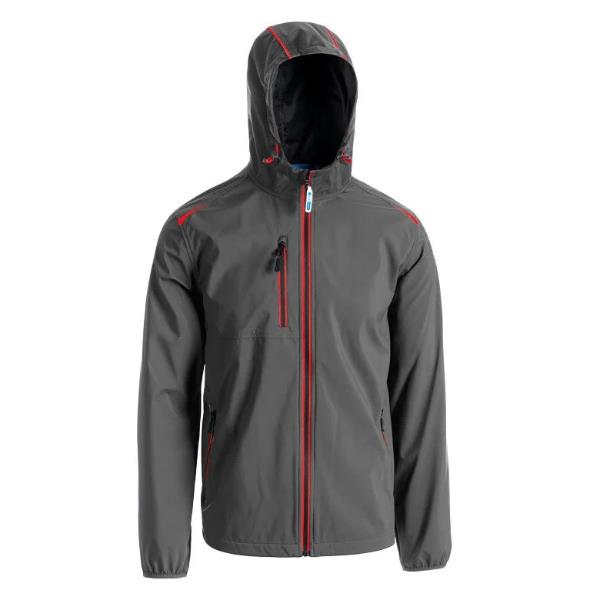 Giubb Windy Grigio Smoke/Rosso-Xs - immagine 2