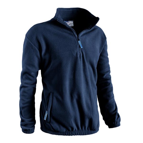 Pile Svezia Mezza Zip Blu Navy-4Xl - immagine 2