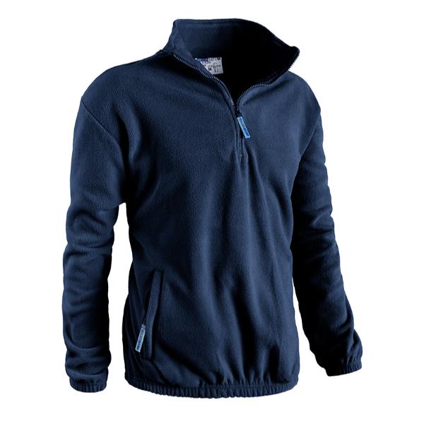 Pile Svezia Mezza Zip Blu Navy-Xxxl