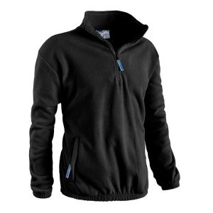 Pile Svezia Mezza Zip Nero-Xxxl