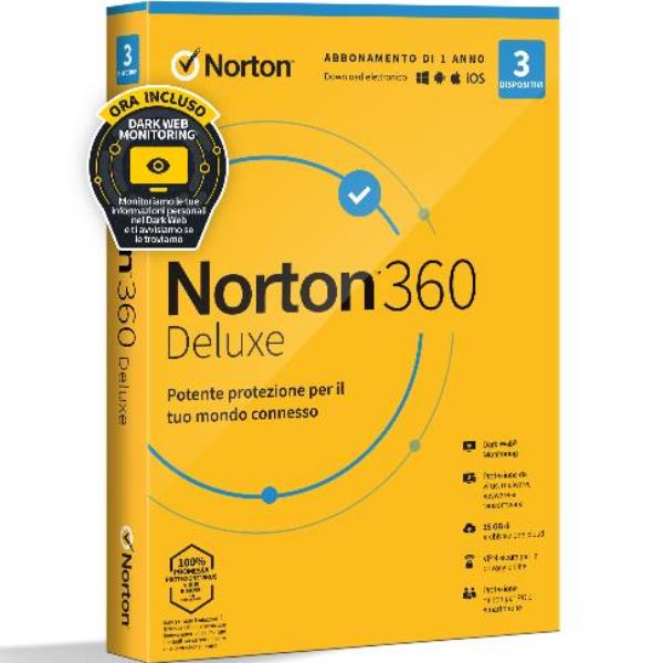 Norton360 Deluxe 25Gb 1U 3D 12M Box