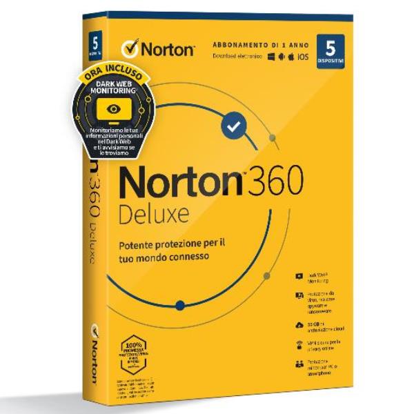 Norton360 Deluxe 50Gb 1U 5D 12M Box - immagine 2