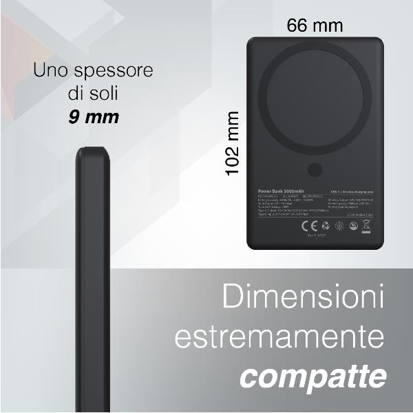 Powerbank Juve Wireless Magnetico - immagine 3