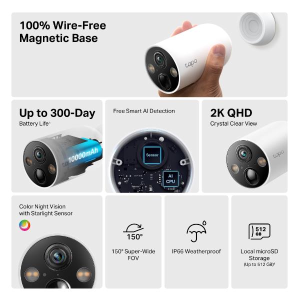 Smart Wire-Free Security Camera - immagine 5