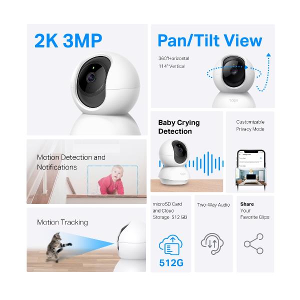 Pan/Tilt Home Security Wi-Fi Camera
