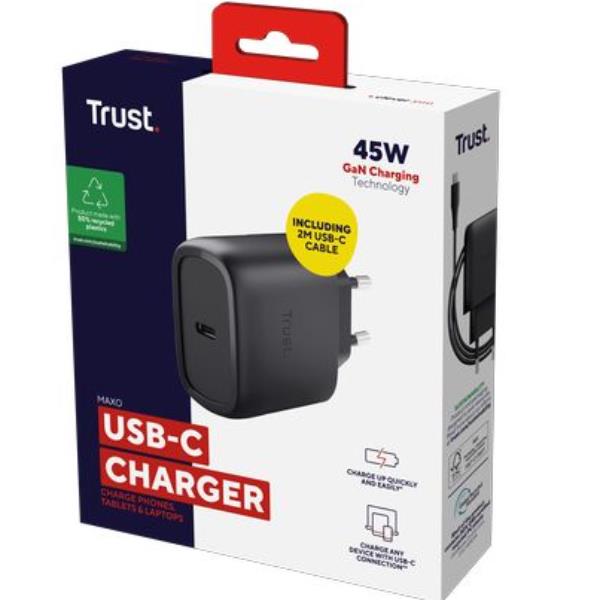 Maxo 45W USB-C Gan Charger Nero - immagine 8