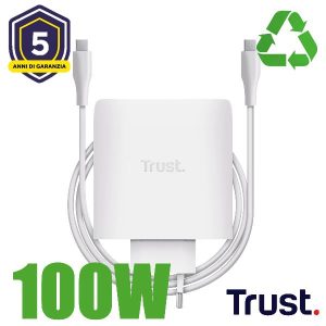 Maxo 100W 2P USB-C Gan Charger Wht
