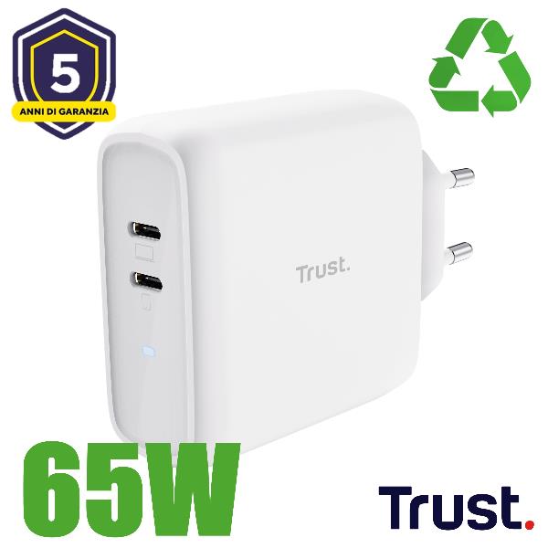 Maxo 65W 2P USB-C Charger Wht - immagine 7