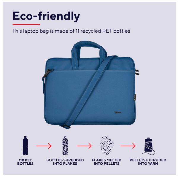 Bologna Laptop Bag 16" Eco Blu - immagine 2