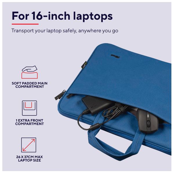 Bologna Laptop Bag 16" Eco Blu - immagine 4