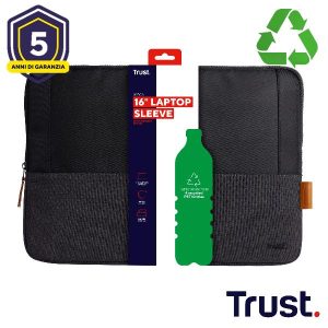 Lisboa 16" Laptop Sleeve - Nero