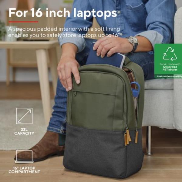 Lisboa 16" Backpack - Verde - immagine 4