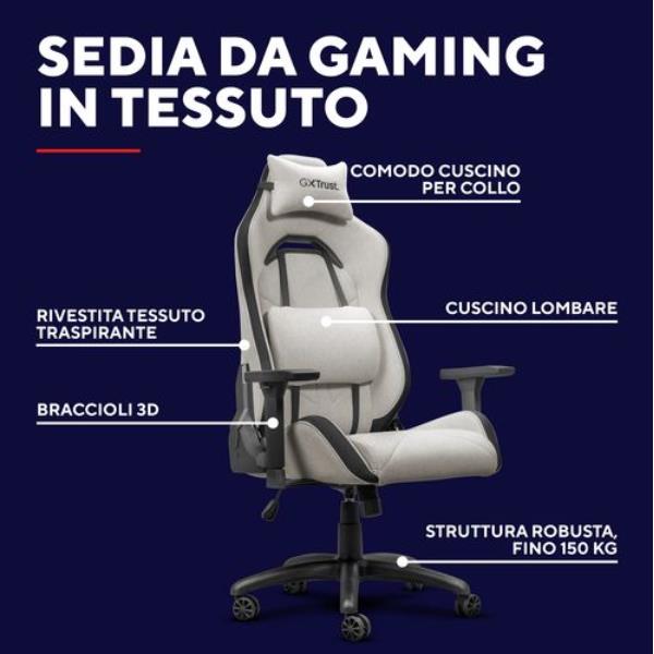 Gxt723B Ruya Fabric Chair Beige - immagine 2