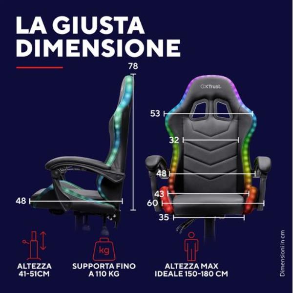 Gxt704 Roniq RGB Gaming Chair - immagine 6
