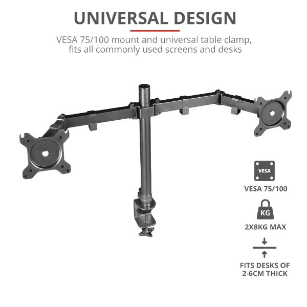 Gxt1120 Mara Dual Monitor Arm - immagine 7