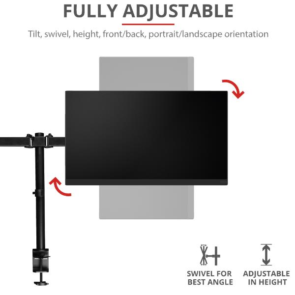 Gxt1120 Mara Dual Monitor Arm - immagine 5