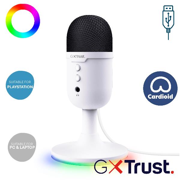 Gxt234W Yunix USB Microphone Bianco - immagine 3