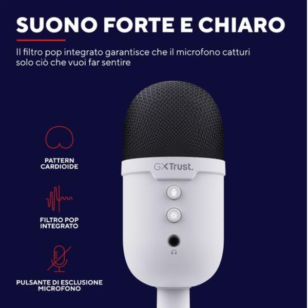 Gxt234W Yunix USB Microphone Bianco - immagine 8