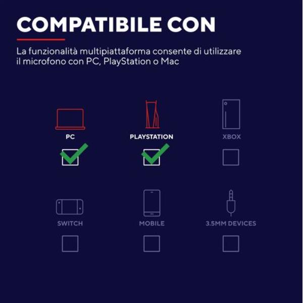 Gxt234W Yunix USB Microphone Bianco - immagine 5