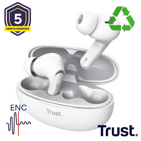 Yavi Bluetooth Enc Earbuds Bianco - immagine 5