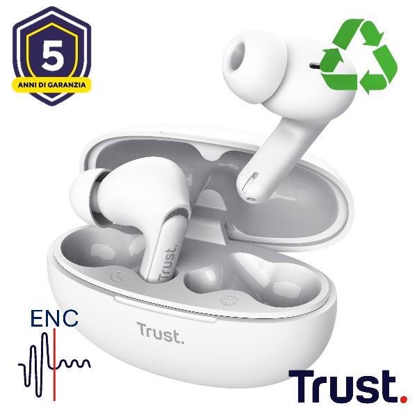 Yavi Bluetooth Enc Earbuds Bianco