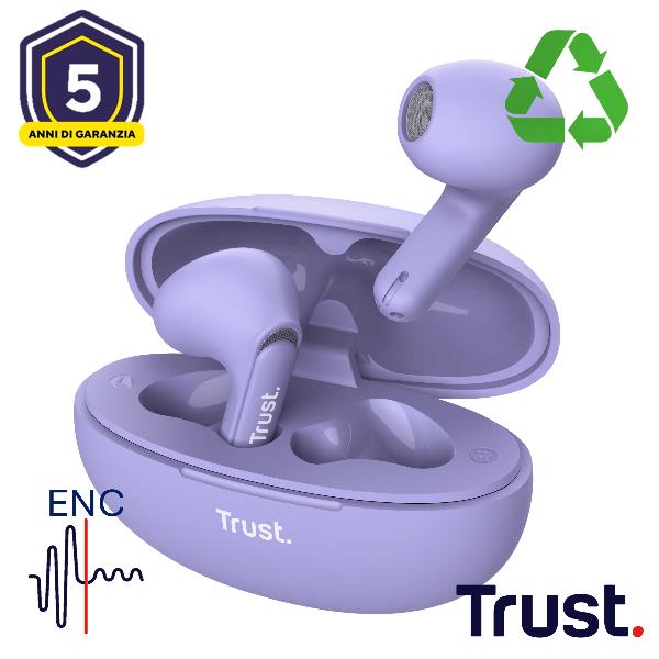 Yavi Bluetooth Enc Earphones Purple - immagine 2