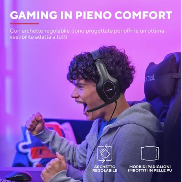 Gxt416 Zirox LED Headset Blk - immagine 4