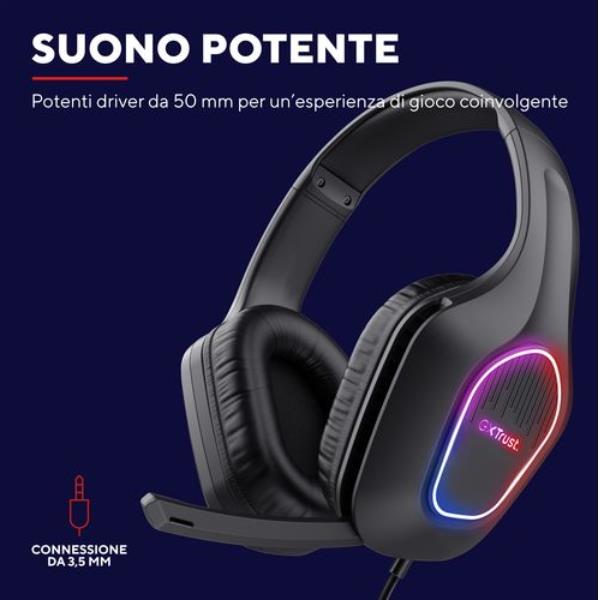 Gxt416 Zirox LED Headset Blk - immagine 2