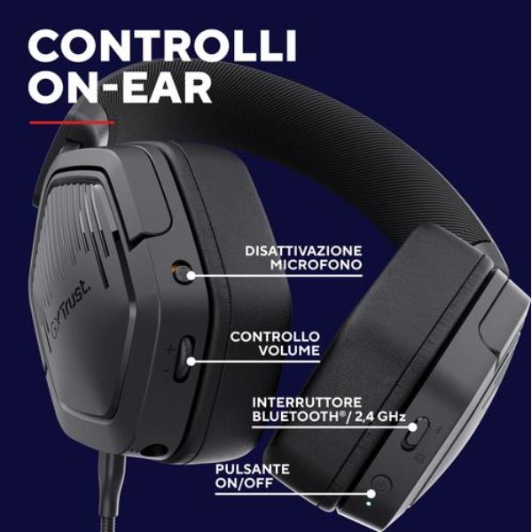 Gxt493 Carus Wireless Headset Blk - immagine 5