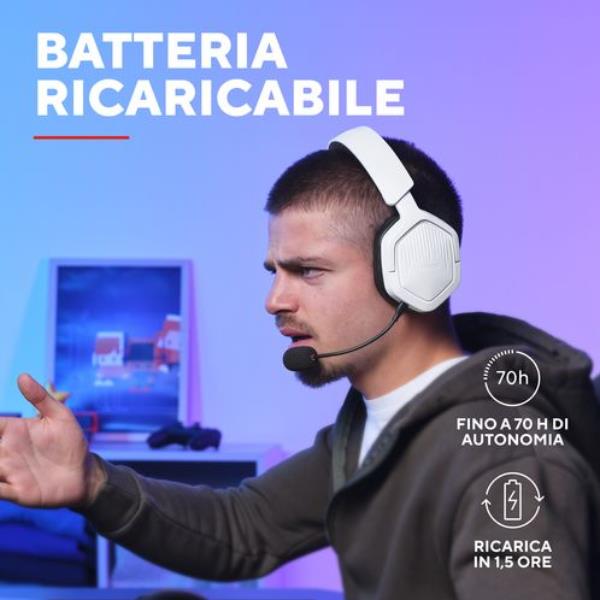 Gxt493W Carus Wireless Headset Whit - immagine 3