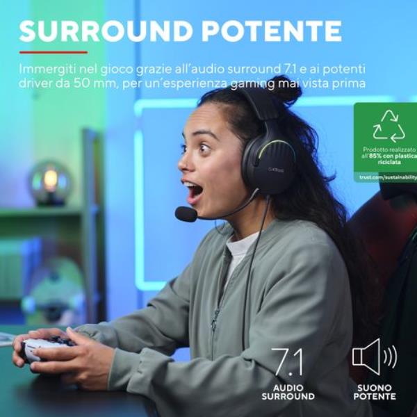 Gxt490 Fayzo 7.1 USB Headset Blk - immagine 7