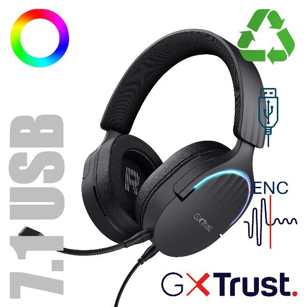 Gxt490 Fayzo 7.1 USB Headset Blk