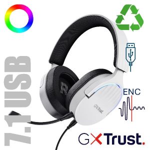 Gxt490W Fayzo 7.1 USB Headset Wht