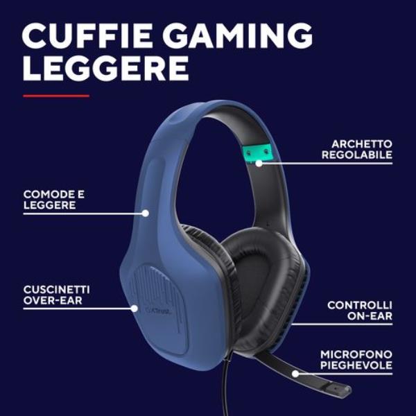 Gxt415B Zirox Headset Blu - immagine 4