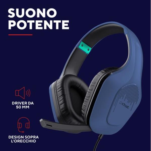 Gxt415B Zirox Headset Blu - immagine 5