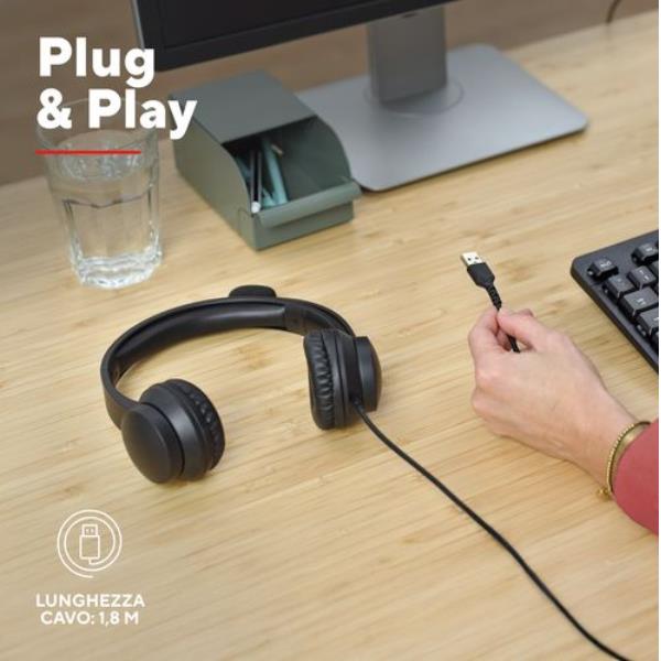 Hs-201 On-Ear USB Headset - immagine 6