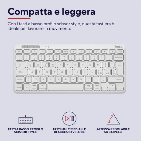 Lyra Compact Wireless Keyboard It W - immagine 5
