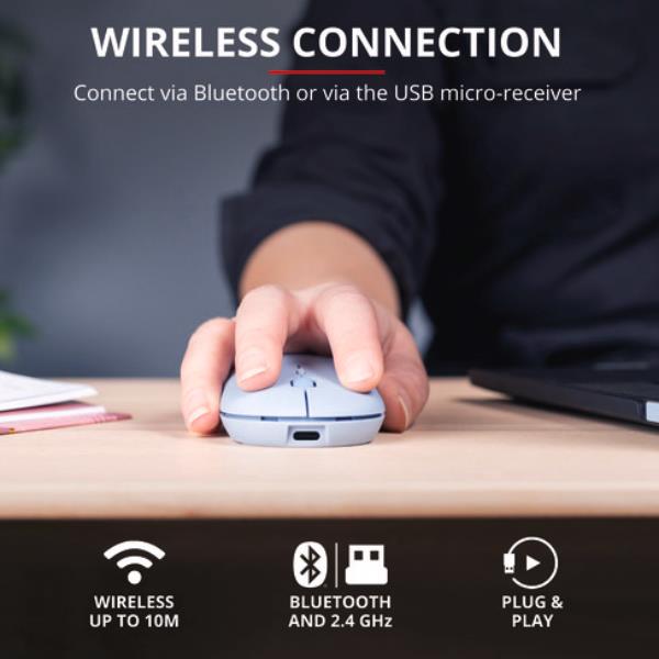 Puck Wireless Mouse Blu - immagine 3